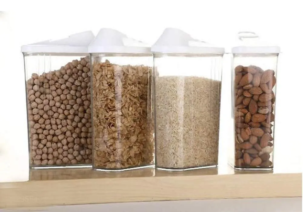 0150 Plastic Transparent Cans Jars, Storage Bottles, Storage Box (1700 ml, 1 pc)
