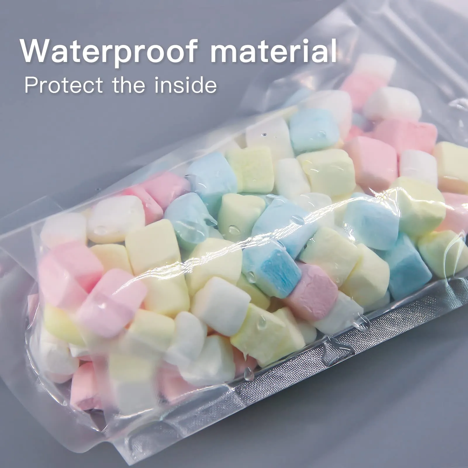100 Pcs Resealable Bags,5.1" x 7.9"Clear Stand Up Food Bags,Zip Lock Food Storage Bags for Packaging Products,Herbs,Snack,Tea,Spices,Pet Food and Soaps