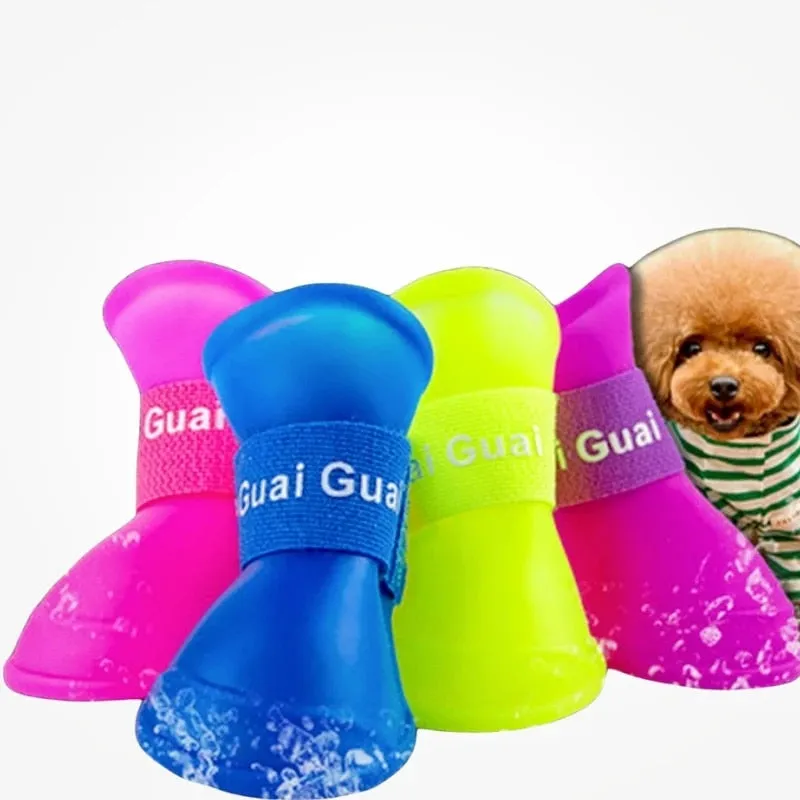 1set Silicone Anti-scratch Dog Foot Shoes