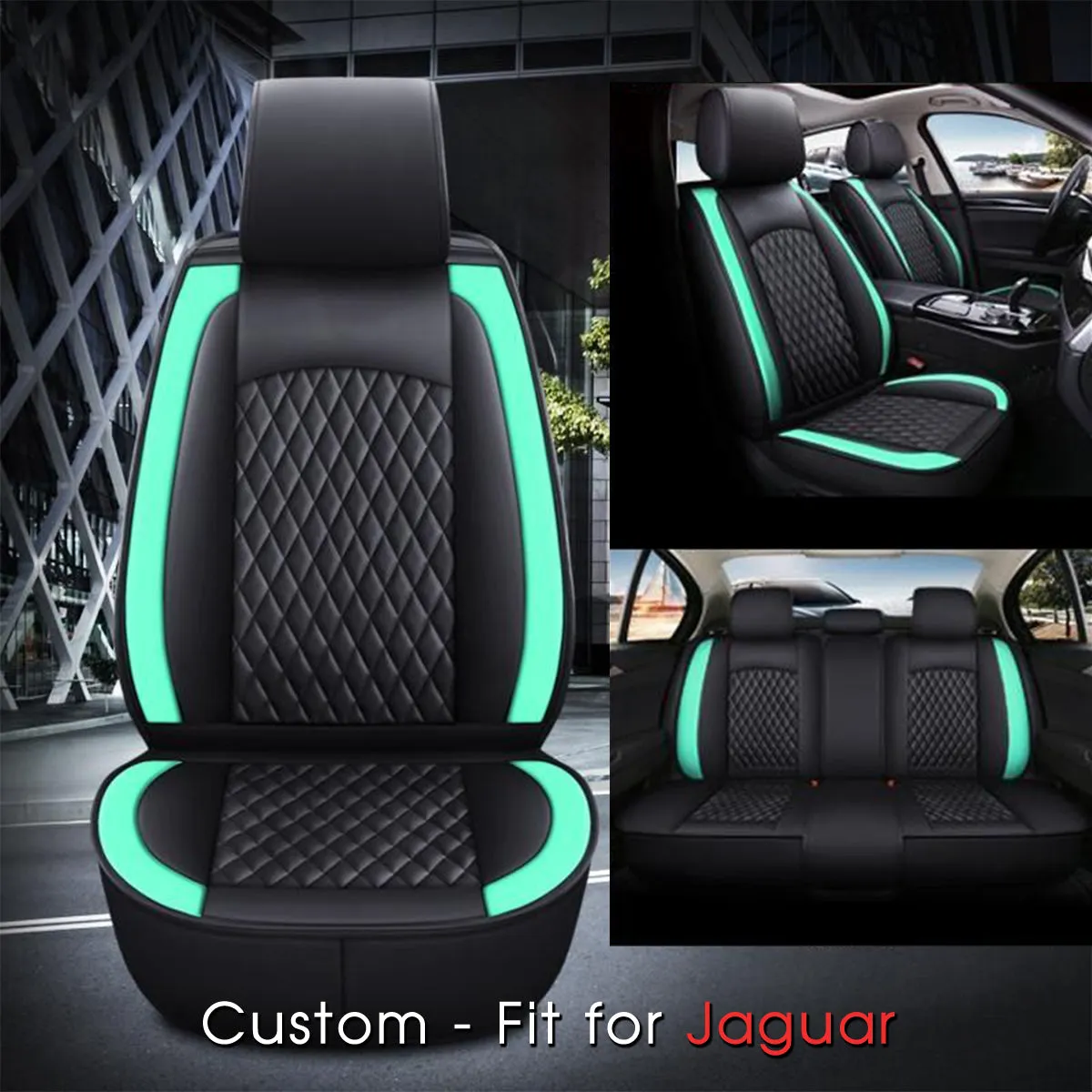 2 Car Seat Covers Full Set, Custom-Fit For Car, Waterproof Leather Front Rear Seat Automotive Protection Cushions, Car Accessories DLJG211