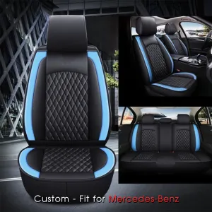 2 Car Seat Covers Full Set, Custom-Fit For Car, Waterproof Leather Front Rear Seat Automotive Protection Cushions, Car Accessories DLMB211