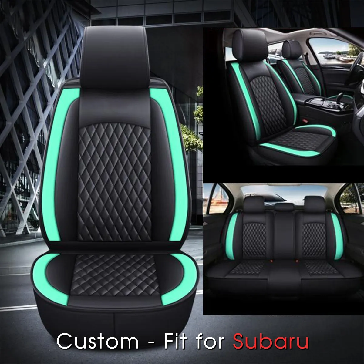 2 Car Seat Covers Full Set, Custom-Fit For Car, Waterproof Leather Front Rear Seat Automotive Protection Cushions, Car Accessories DLTS211