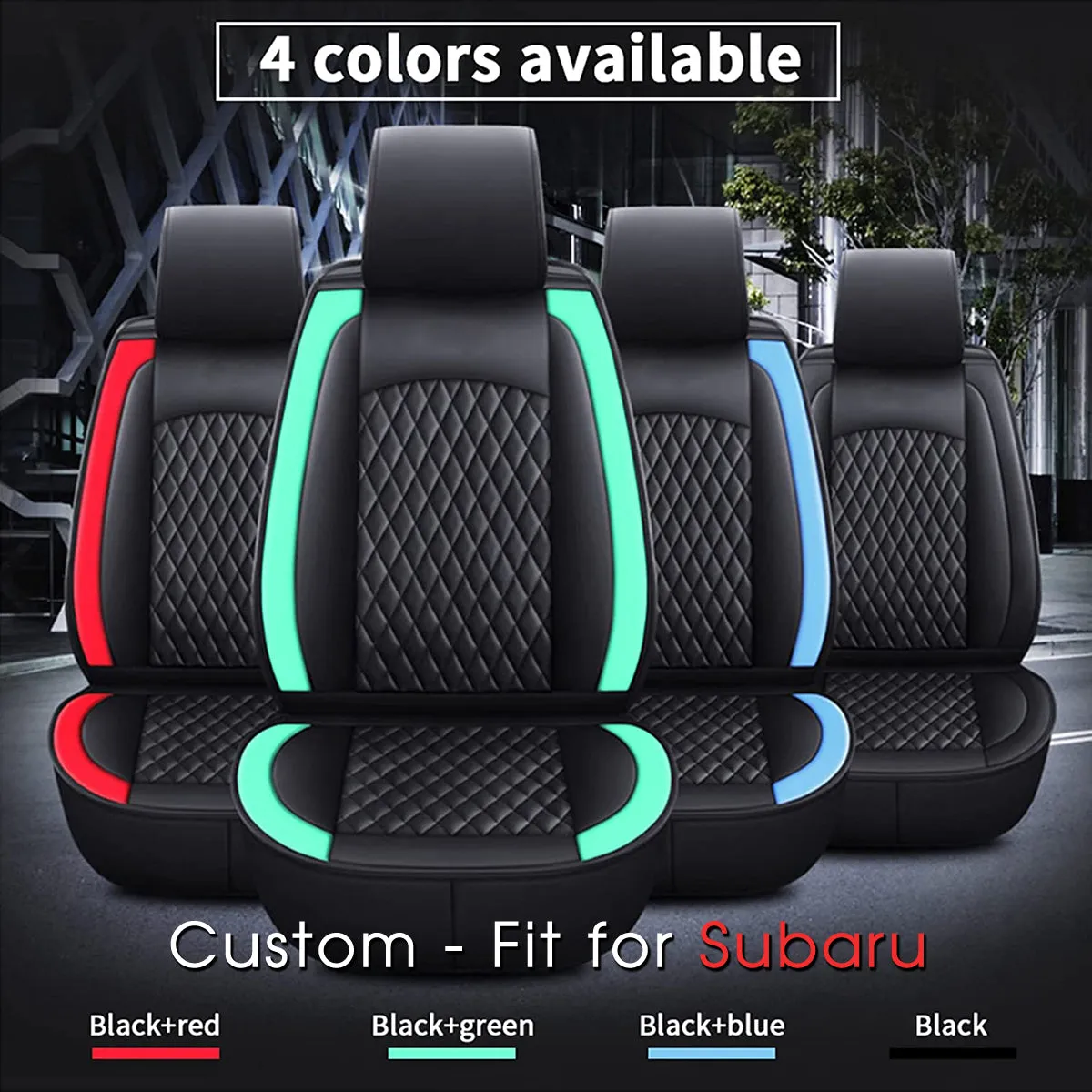 2 Car Seat Covers Full Set, Custom-Fit For Car, Waterproof Leather Front Rear Seat Automotive Protection Cushions, Car Accessories DLTS211