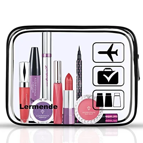 2Pcs/Pack Lermende Clear Toiletry Bag Tsa Approved Travel Carry On Airport Airline Compliant Bag