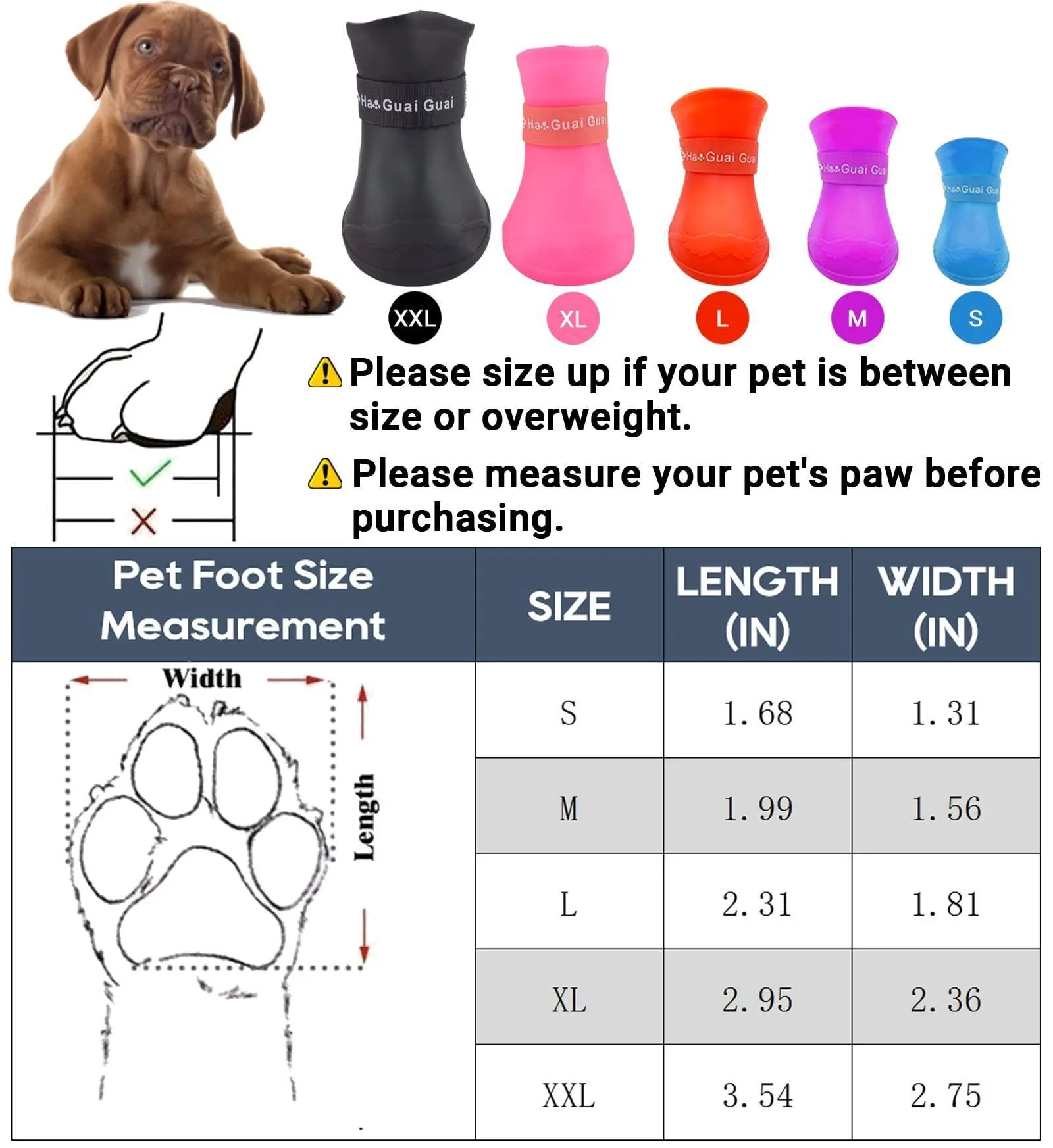 Anti-Slip Waterproof Rubber Pet Rain Shoes Boot