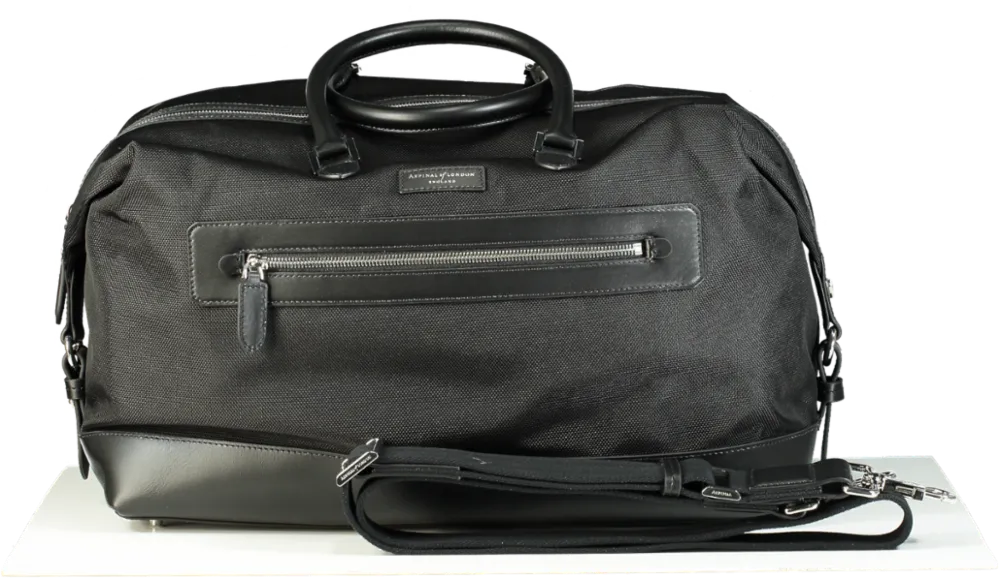 Aspinal Black Boston Holdall Travel Bag