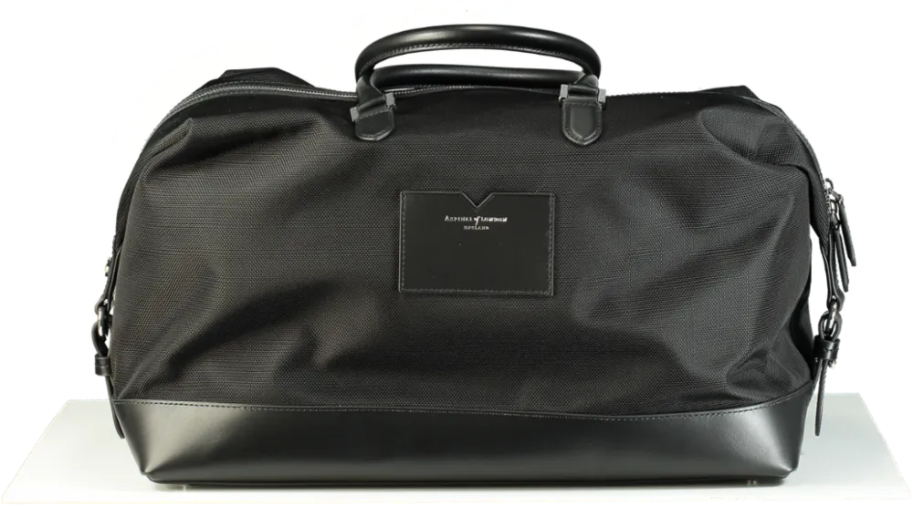 Aspinal Black Boston Holdall Travel Bag