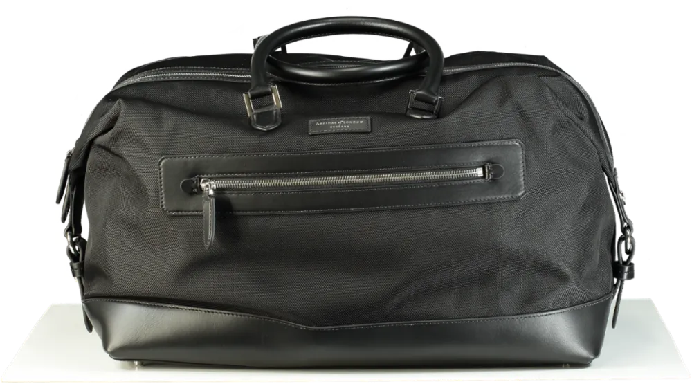 Aspinal Black Boston Holdall Travel Bag