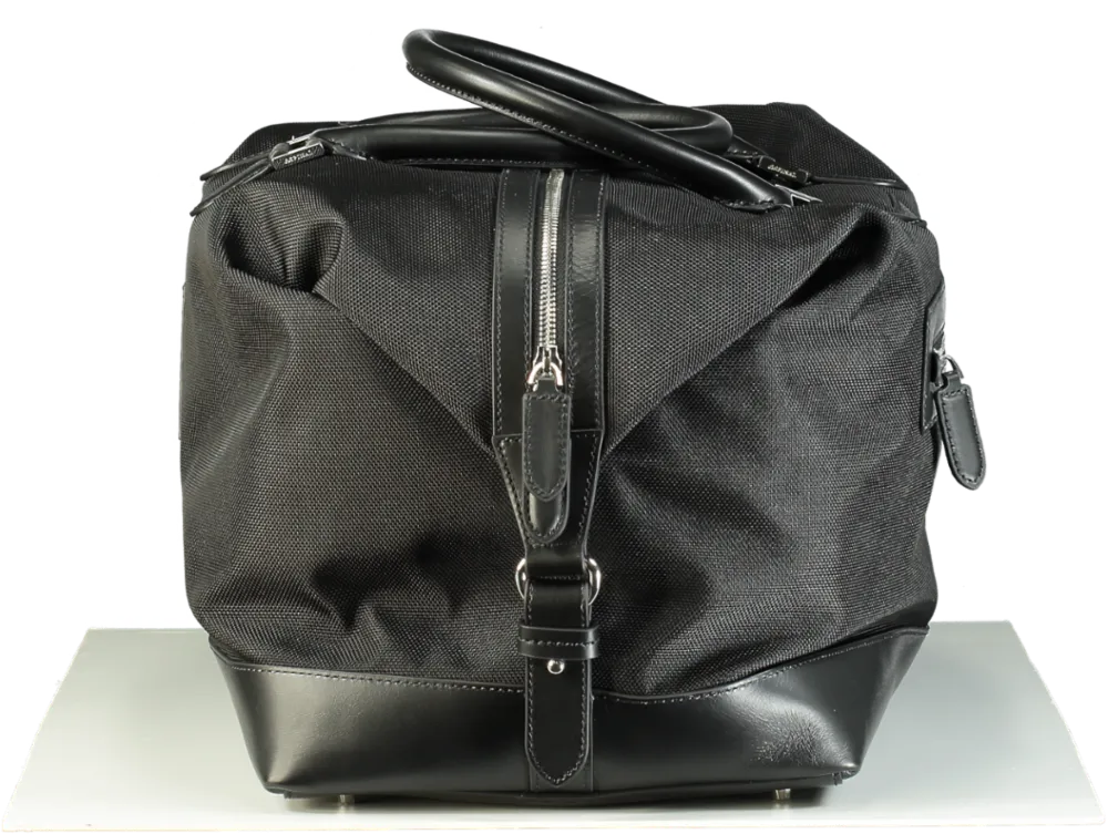 Aspinal Black Boston Holdall Travel Bag