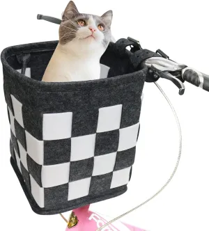 Bike Basket,Removable Bicycle Handlebar Front Basket, Quick Release and Easy to Install, Detachable Cycling Bag