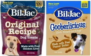 Bil-Jac Real Chicken Soft Treats for Dogs 2 Flavor Variety Bundle Original Recipe Liver Treats Gooberliscious Peanut Butter Flavor Treats, 10 Ounces Each (1 Bag of Each)