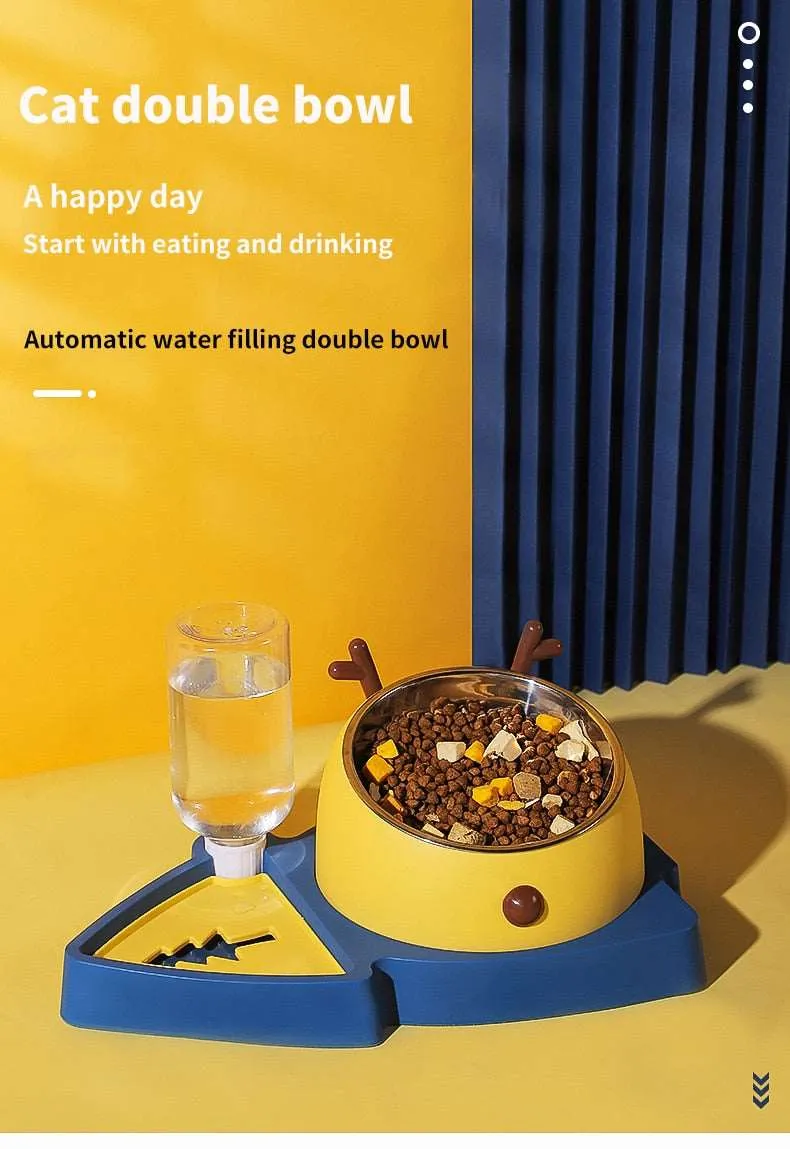 Cat & Dog Automatic Feeder - Food & Water Bowl
