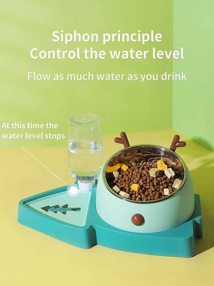 Cat & Dog Automatic Feeder - Food & Water Bowl