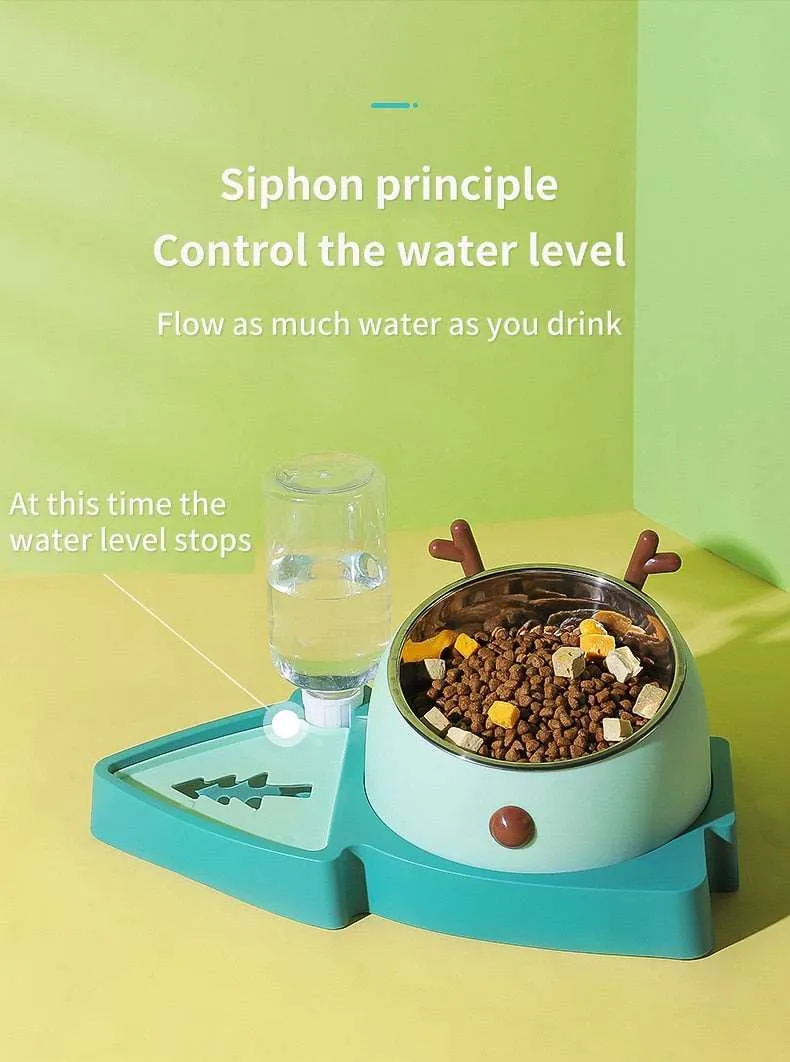 Cat & Dog Automatic Feeder - Food & Water Bowl