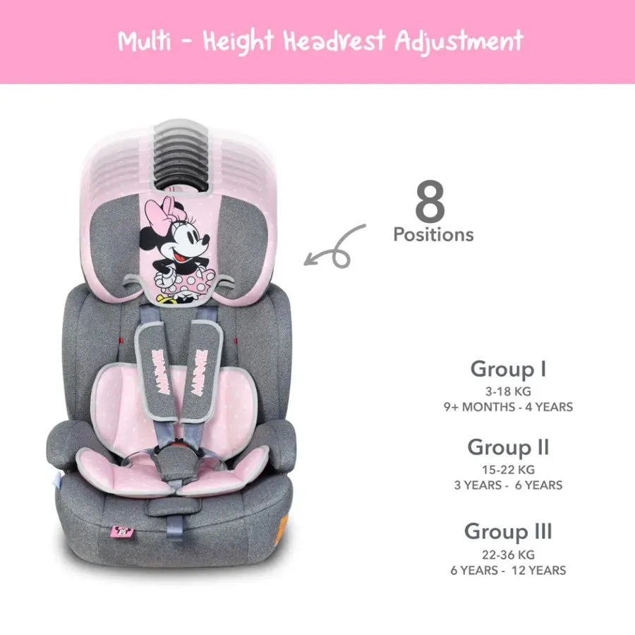 Disney Minnie Mouse Baby/Kids 3-in-1 Car Seat    Booster Seat (Group 1/2/3)