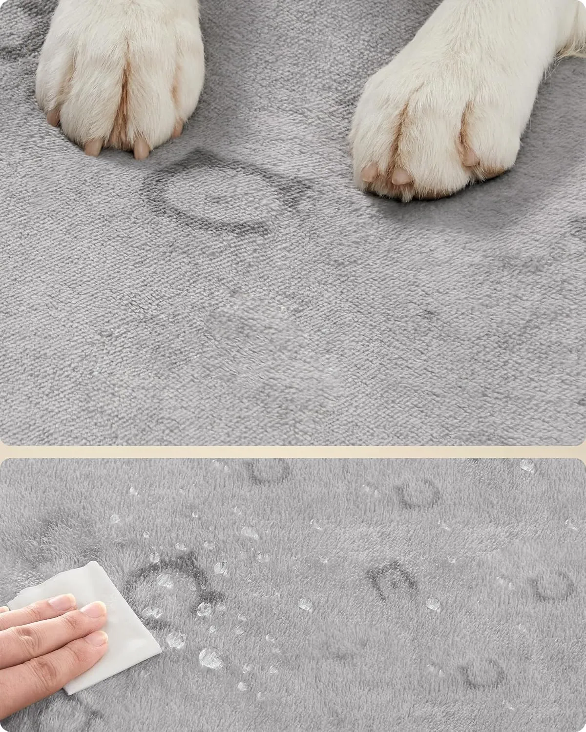 Feandrea Washable Pee Pads for Dogs, 2 Pack, Reusable Dog Pads, 72 x 72 Inches, XXL, Waterproof Pet Training Pads, Leakproof, Non-Slip, Super Absorbent, for Dogs, Cats, Rabbits, Dove Gray UPTD005G01