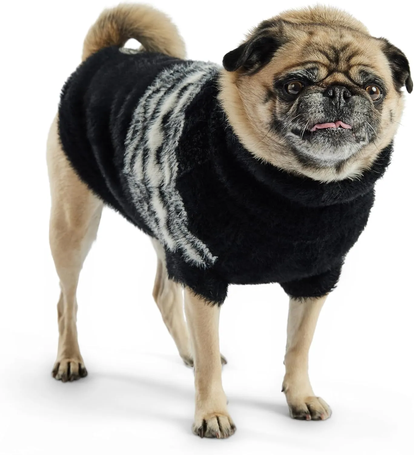 Fuzzy Dog Sweater - Cozy & Soft Knit Sweater for Dogs - Warm Winter Dog Pullover - Stylish & Comfortable - X-Large, Black