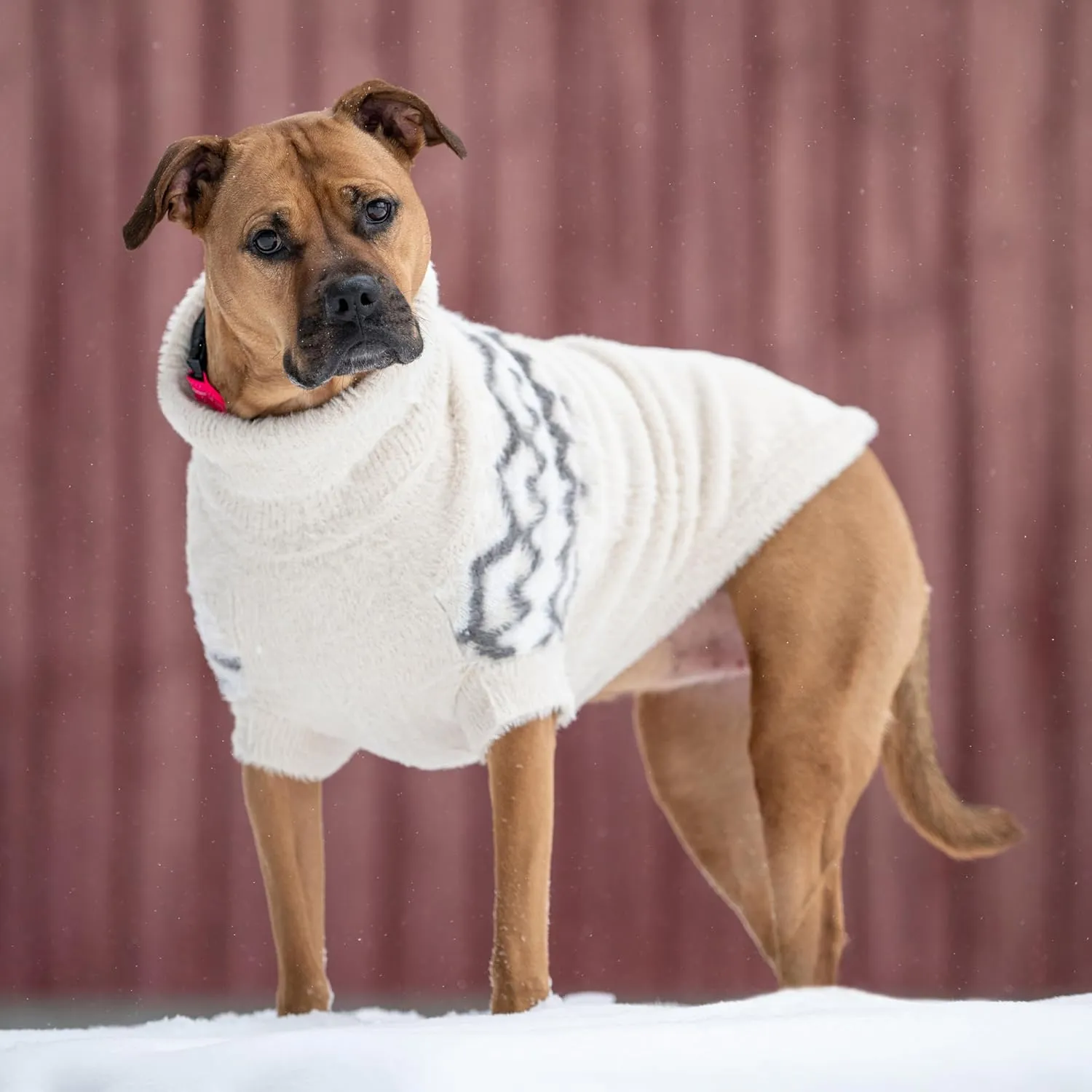 Fuzzy Dog Sweater | Sand X-Large