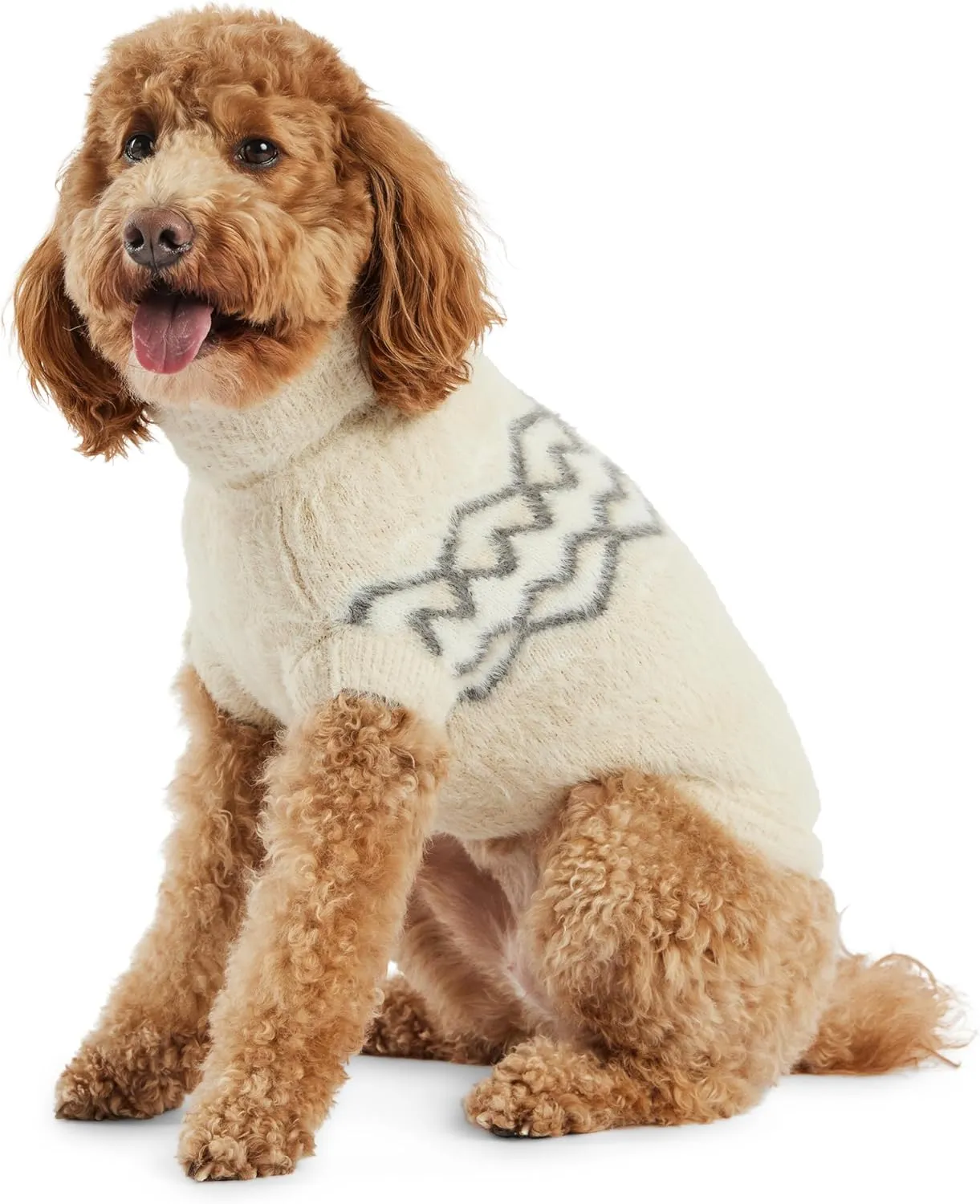 Fuzzy Dog Sweater | Sand X-Large