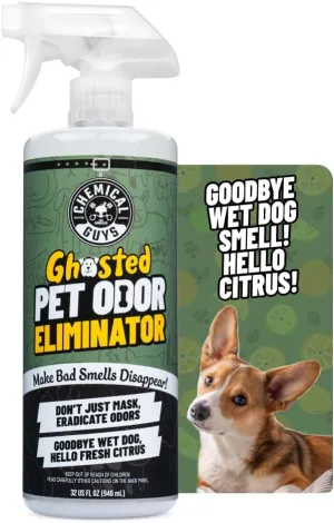 Ghosted Pet Odor Eliminator, Refresh Your Home, Car, Office, & More, From Chemical Guys (32 Fl Oz) - Fresh Citrus Scent - PCS10232