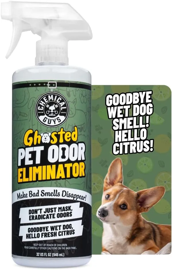 Ghosted Pet Odor Eliminator, Refresh Your Home, Car, Office, & More, From Chemical Guys (32 Fl Oz) - Fresh Citrus Scent - PCS10232