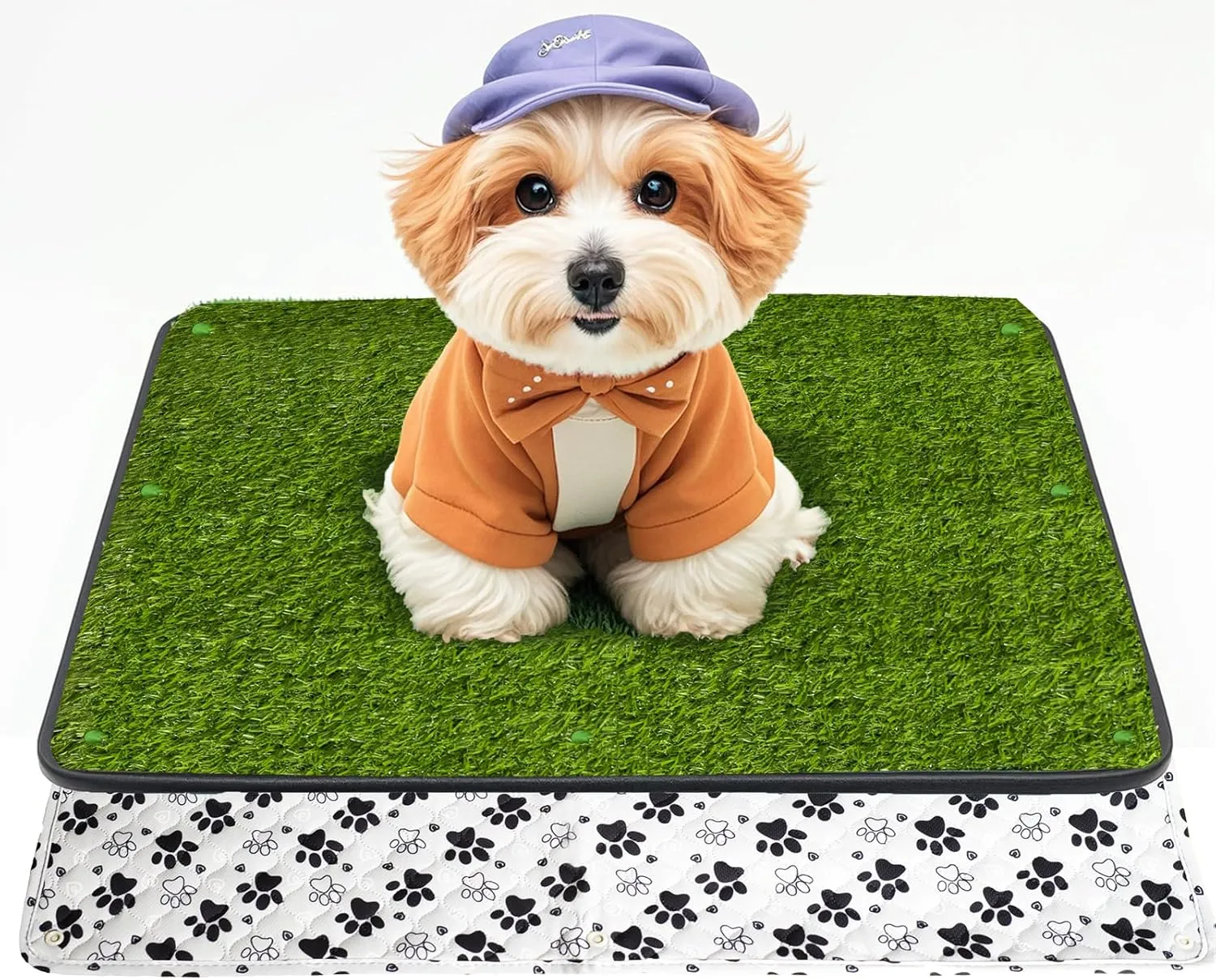 Grass Pad for Dogs Potty, 2025" Pee Pad, Reusable & Washable Dog Pee Grass, Indoor Dog Potty Pad Artificial Grass, Dog Litter Box for Small Puppy Potty Training, Dog Turf Potty Outdoor,Porch,Balcony