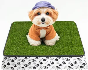 Grass Pad for Dogs Potty, 2025" Pee Pad, Reusable & Washable Dog Pee Grass, Indoor Dog Potty Pad Artificial Grass, Dog Litter Box for Small Puppy Potty Training, Dog Turf Potty Outdoor,Porch,Balcony