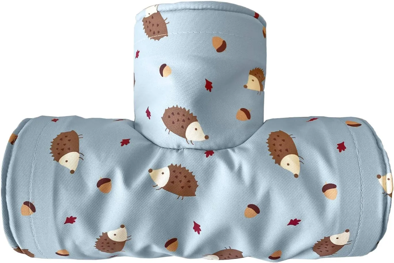 Handmade Fleece 3-Way Small Animal Tunnel Collapsible Pet Play Toy Tunnel Tube for Dwarf Rabbit Hamster Guinea Pig Toys Chinchilla Sugar Glider Hedgehog Hideout Cave (Blue)