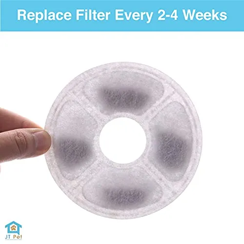 JT PET Dog and Cat Automatic Fountain Water Bowl Replacement Filters Pack of 6