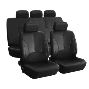 Leather Full Set Car Seat Cover Cushion for Sedan SUV Truck