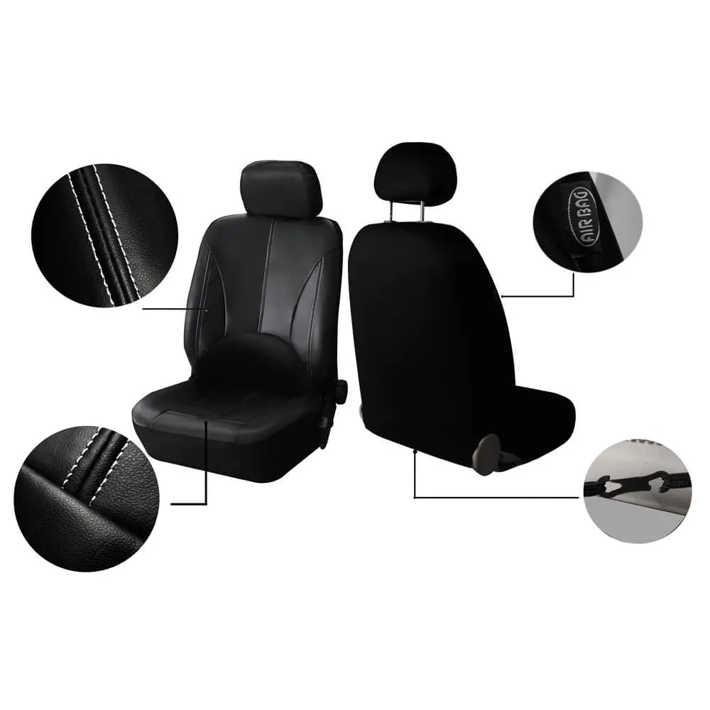 Leather Full Set Car Seat Cover Cushion for Sedan SUV Truck