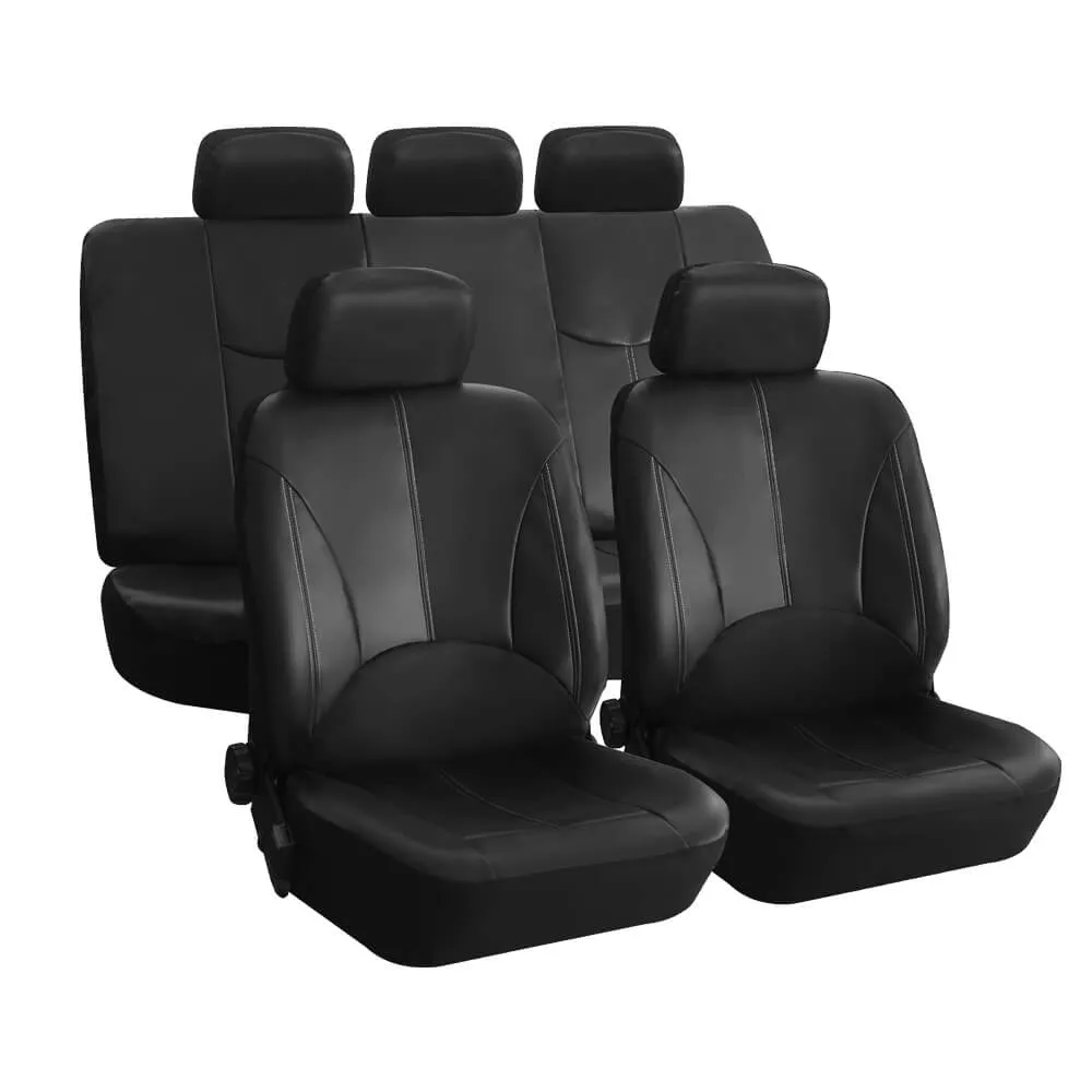Leather Full Set Car Seat Cover Cushion for Sedan SUV Truck