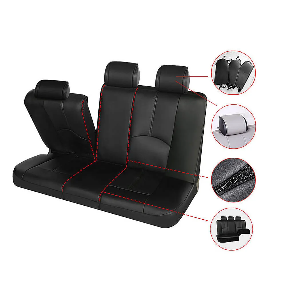 Leather Full Set Car Seat Cover Cushion for Sedan SUV Truck
