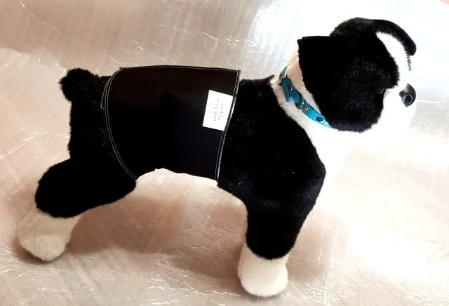 Male Dog Belly Band Wrap - Black Style #1