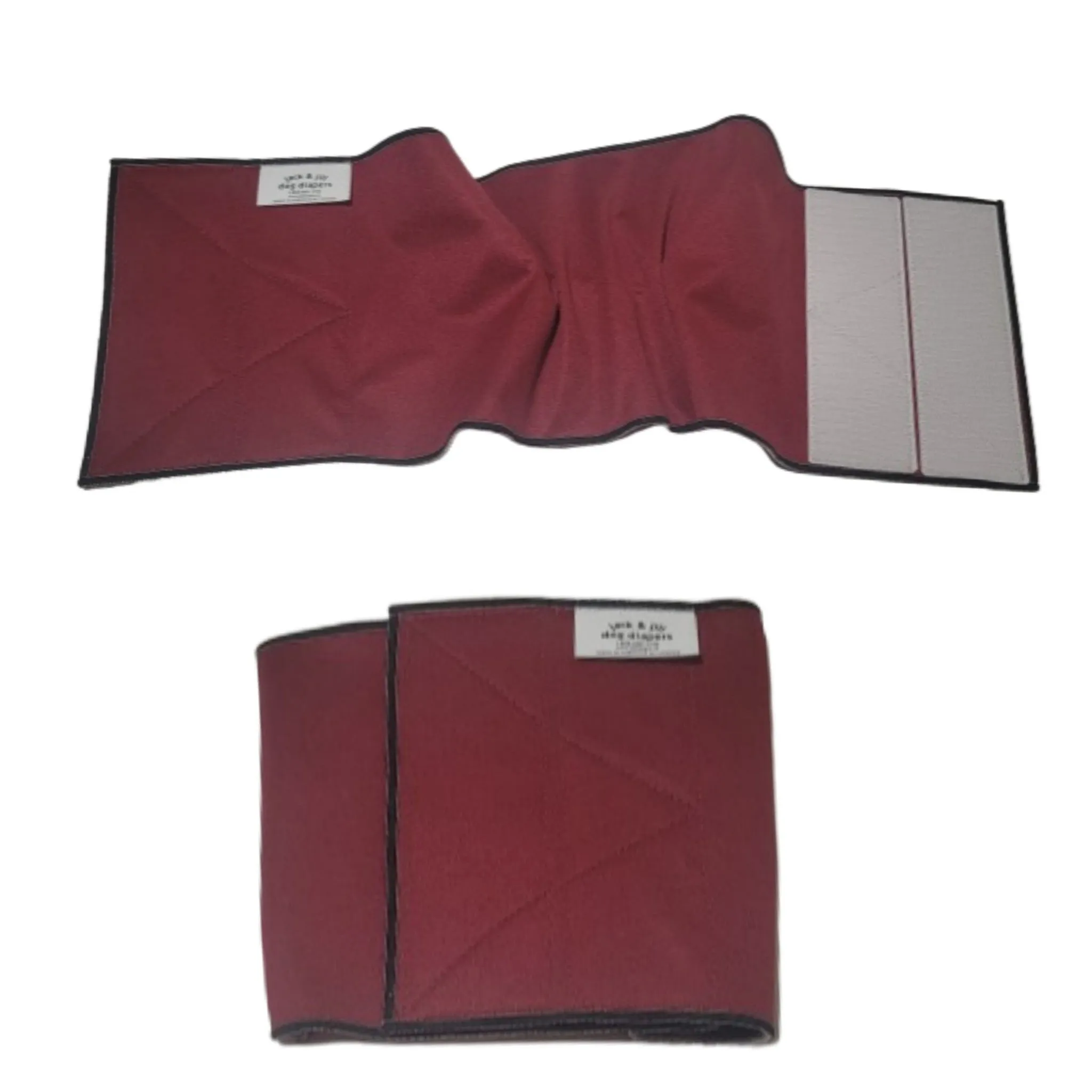 Male Dog Belly Band Wrap - Burgundy  Style #1