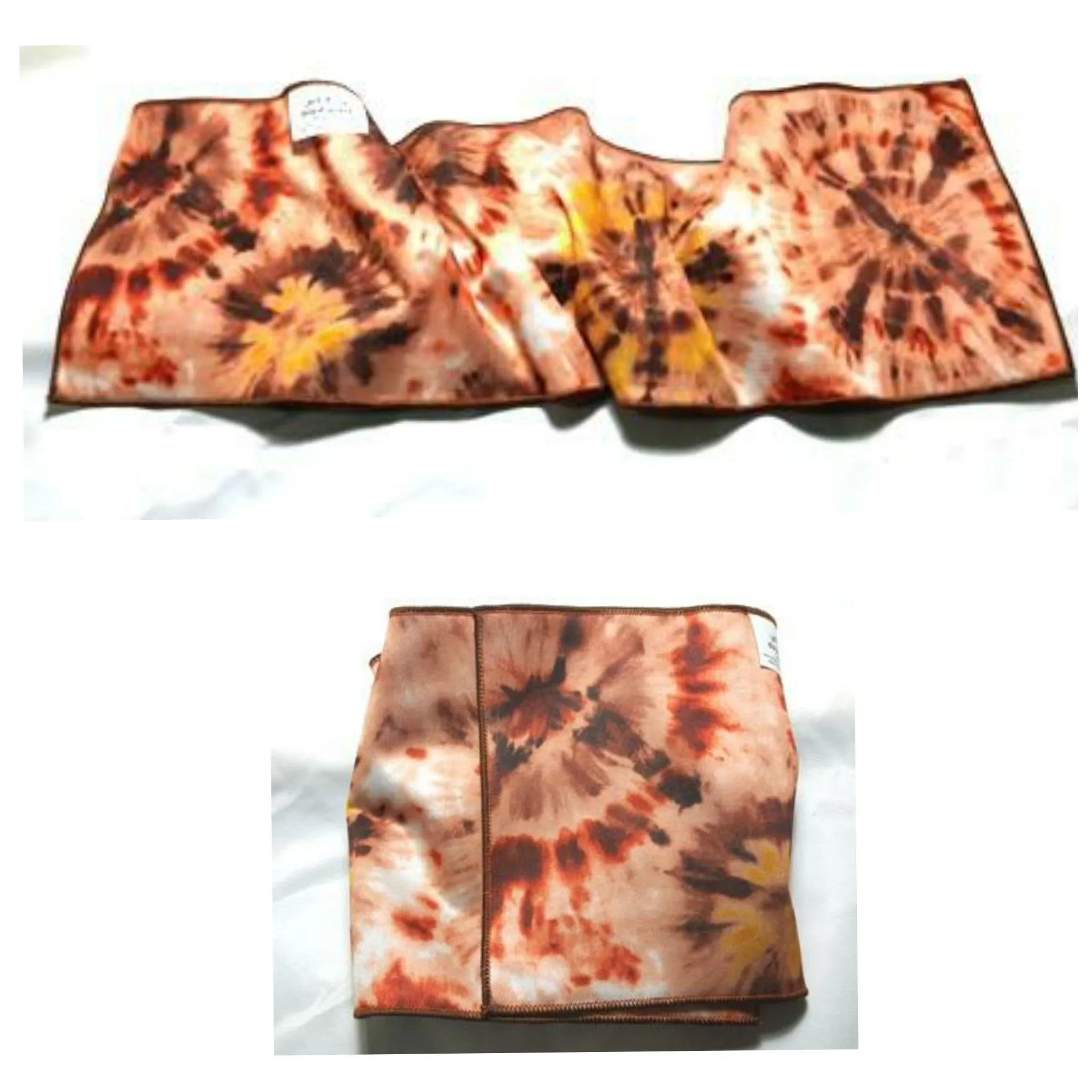 Male Dog Belly Band Wrap -Tie Dye  Brown Style #1