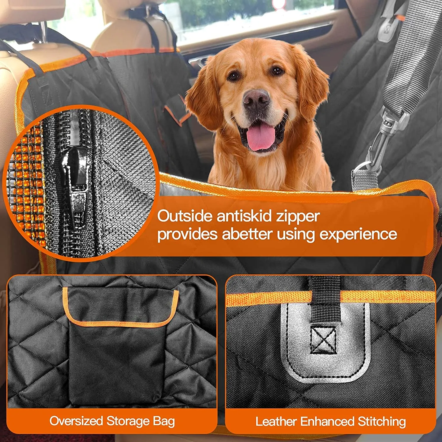🐶NEW Dog Seat Cover for Back Seat, Mesh Waterproof Dog Hammock Scratch proof Pet Seat Covers with 2 Bag