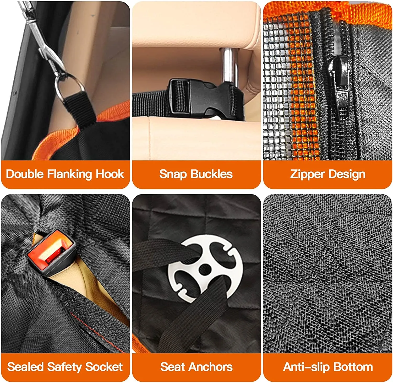 🐶NEW Dog Seat Cover for Back Seat, Mesh Waterproof Dog Hammock Scratch proof Pet Seat Covers with 2 Bag