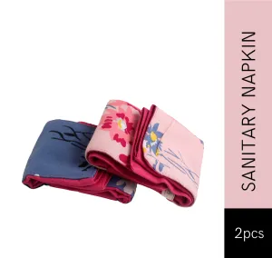 Reusable Foldable Sanitary Cloth Pads - Pack of 2