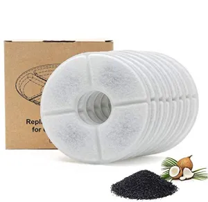 Sindello Pet Fountain Filters 8 Pack Cat Water Fountain Filter Premium Cat Carbon Replacement Filters for 1.6L Cat Flowers Fountain
