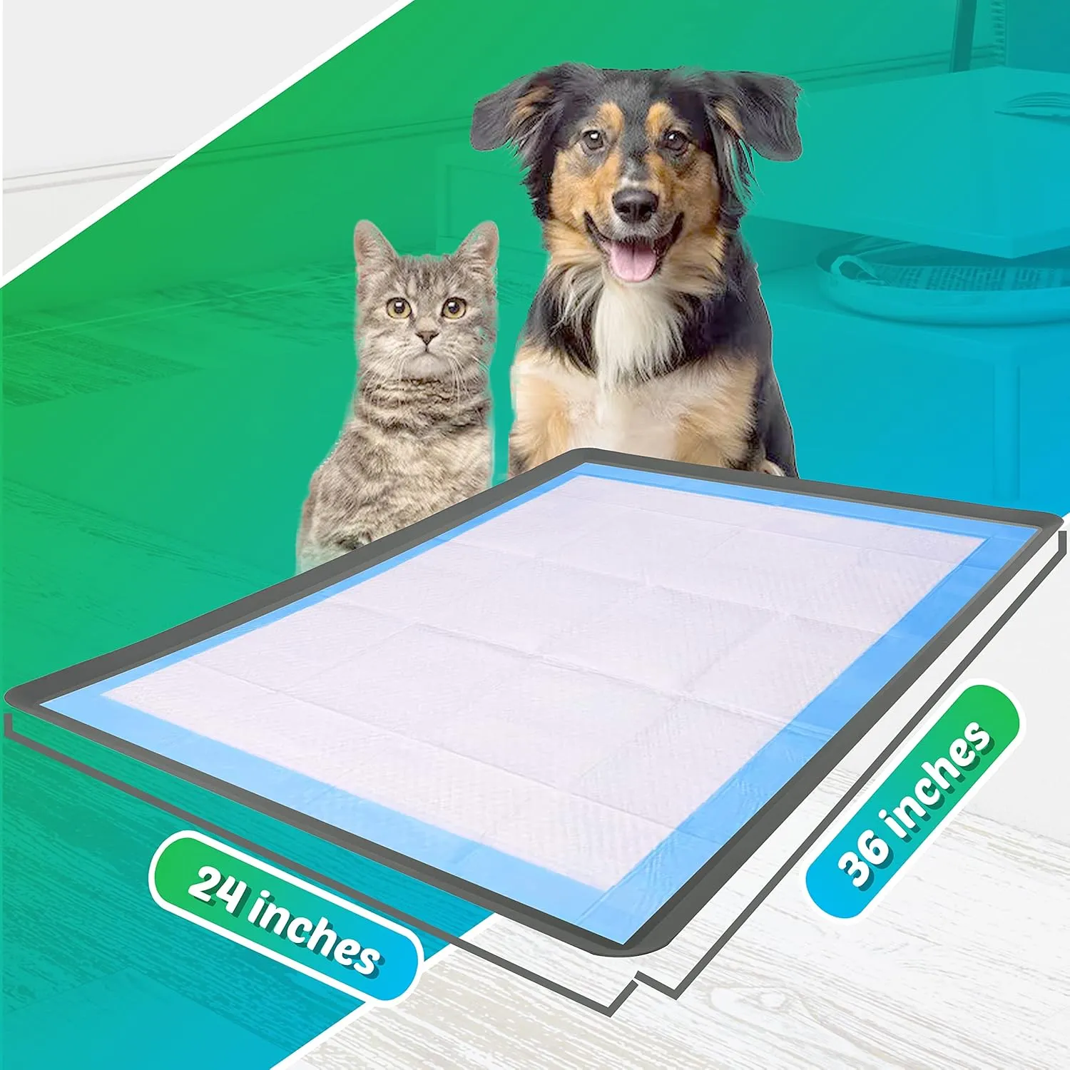 Skywin Dog Pad Holder Tray for 24x36 Inches Training Pads  1 Pack, Silicon Wee Wee Pad Holder, No Spill Pee Pad Holder for Dogs - Easy to Clean and Store Perfect for Dog Potty Tray (Grey)