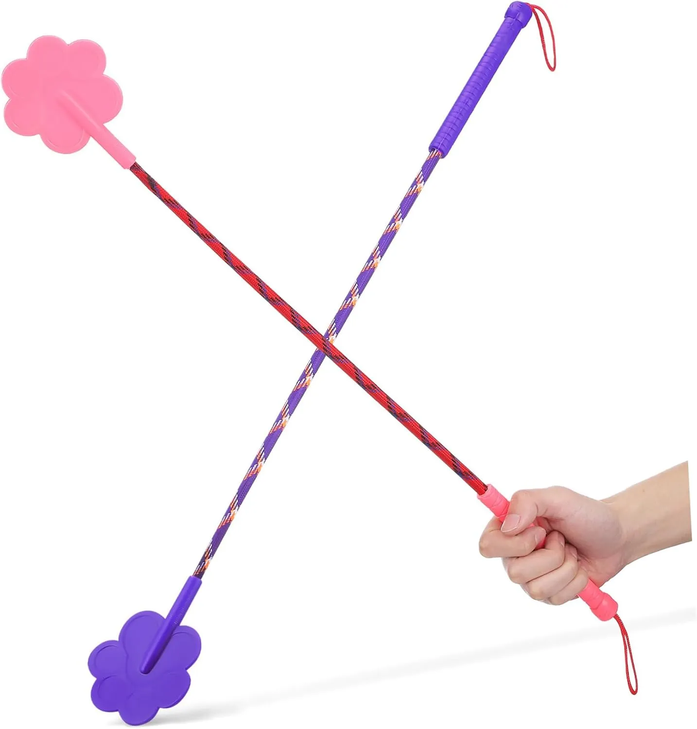 SUPVOX 2Pcs Dog Clicker Training Sticks Durable Rubber Agility Training Equipment for Dogs Cats Fun Paw Shaped Design Promotes Positive Behavior Habits
