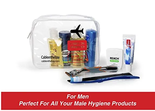 Tsa Approved Clear Travel Toiletry Bag | Quart Sized With Zipper | Airport Airline Compliant Bag