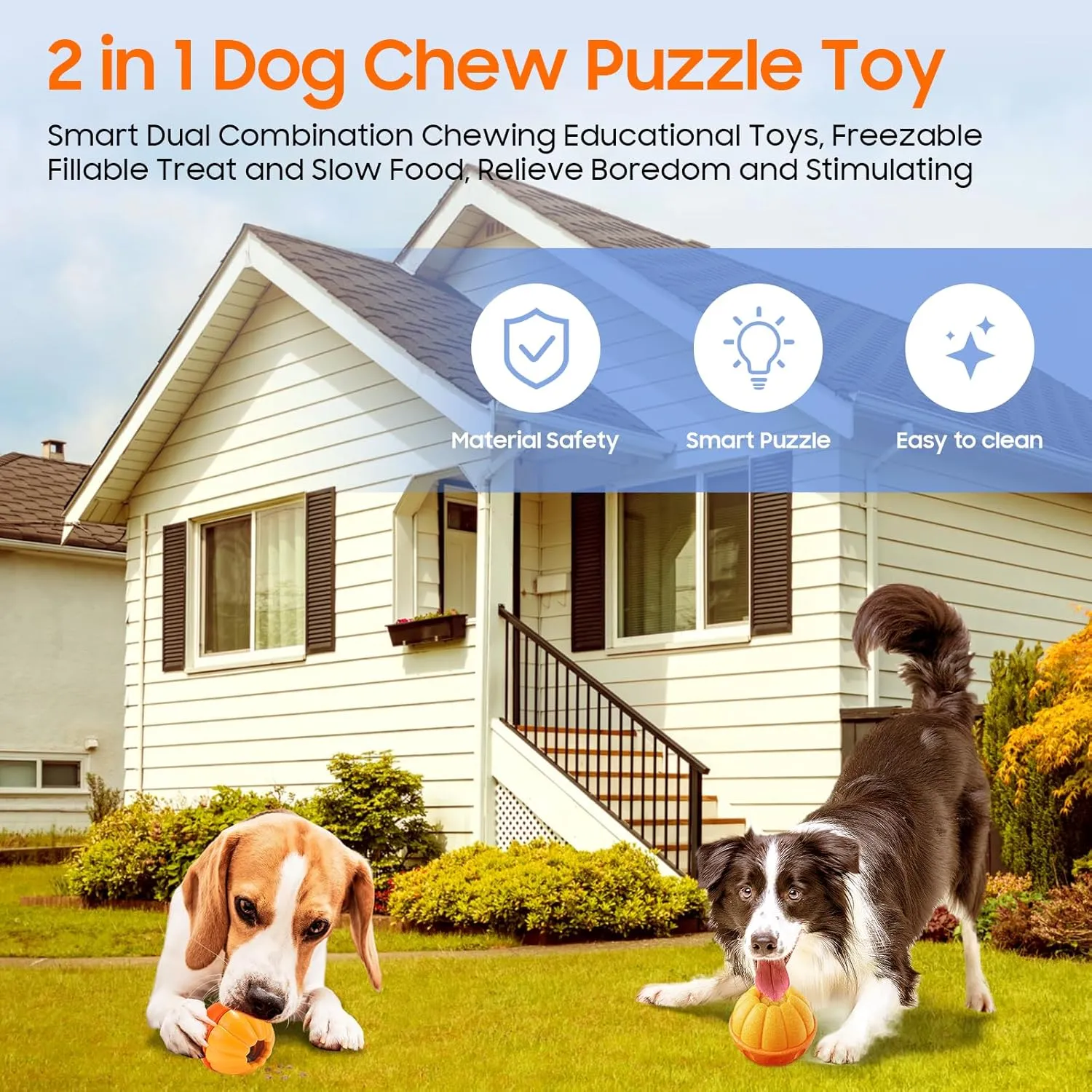 Unbreakable Dog Frozen Treat Toy Dog Toy Indestructible Chew Toys Treat Dispensing Puzzle Toy, Slow Food Training, Relieve Boredom and Stimulating for Dogs, Easy to Clean