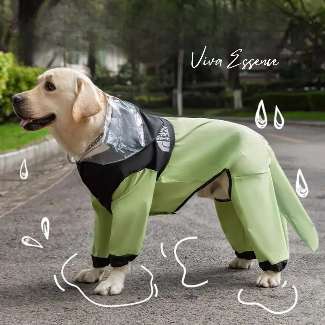 Waterproof Reflective Dog Raincoat for Large Breeds