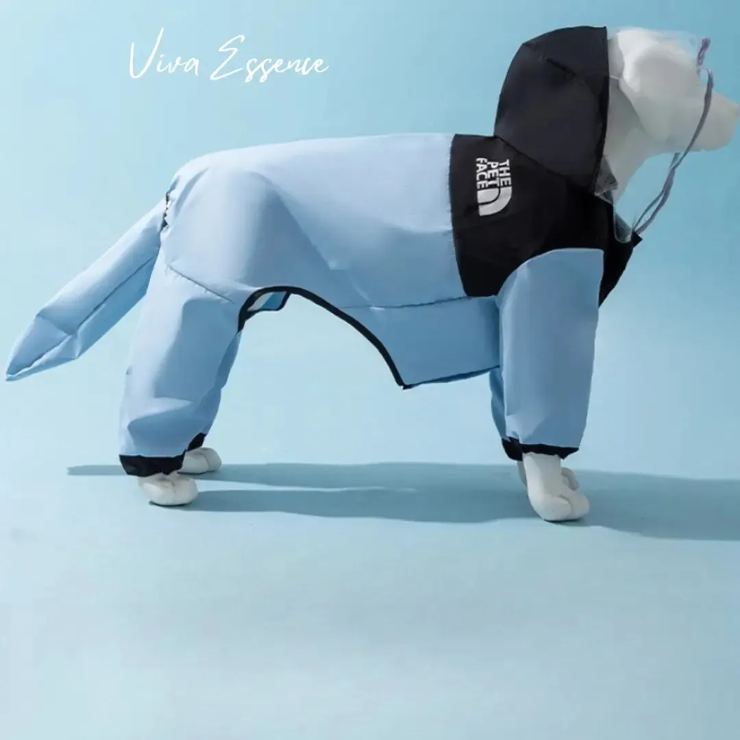 Waterproof Reflective Dog Raincoat for Large Breeds