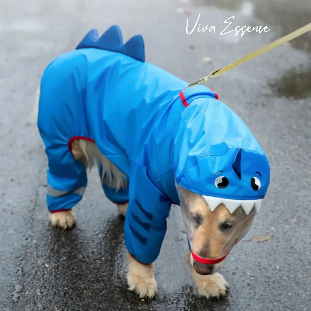 Waterproof Reflective Dog Raincoat for Large Breeds